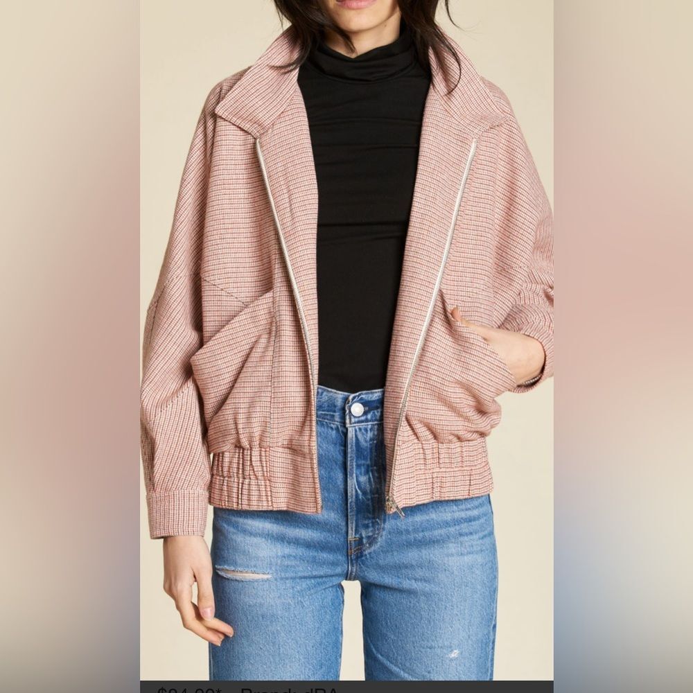 Maisie Elise Twill Bomber Jacket Size XL NWT